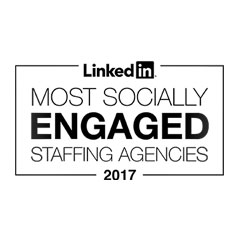 LinkedIn Most Socially Engaged logo